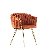 🏡DESIGN:Embellissez votre intérieur avec un style à la fois classique et retro avec la chaise de salle à manger Roma. Son dossier incurvé et ses accoudoirs sont rehaussés par un motif unique de velours tissé, lui donnant ainsi du relief. Cette chaise joue la carte de l’élégance et de la finesse, son design classique est relevé par une touche rétro chic grâce à un piètement en métal doré.