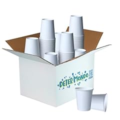 DETERMONDO Bicchieri Carta Bianchi Monouso Grandi 250 ml Usa e Getta, Termici Ideali Per Acqua, Caffè, Cappuccino, Tisane e Bevande Calde Compostabili e Riciclabili 150 pz