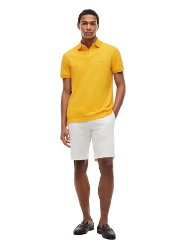 Image of Tommy Hilfiger Men's Short Sleeve Polo Shirts in Regular Fit With Stretch and Organic Pique Cotton