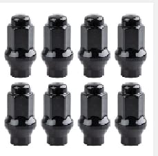 Image of Tusk Extended Shaft Tapered Lug Nut Kit 10 mm x 1.25 Thread Pitch - 8‑Pack Black Hardened Steel Lug Nuts with 14 mm Head and Key Included - Compatible with Artic Cat Wildcat /TRV 450 500 550 700