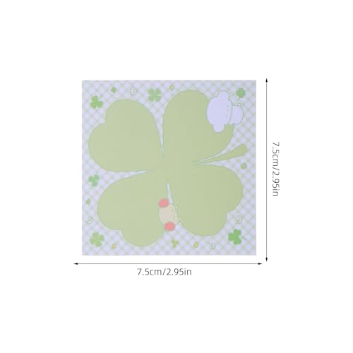 Blocs-notes trèfle Saint-Patrick lot de 30 post-it notes mini mémo adhésif école - 2