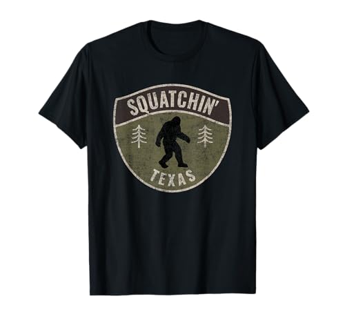 Vintage sasquatch squatchin' texas big foot caza camiseta
