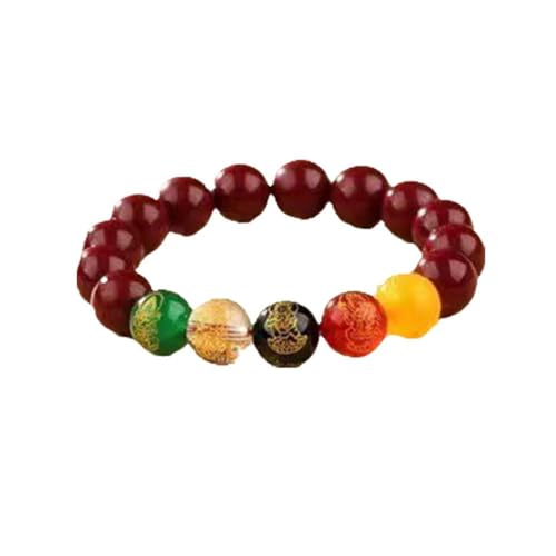 Pulsera de cinabrio, pulsera de Feng Shui para mujer, pulseras de abalorios de...