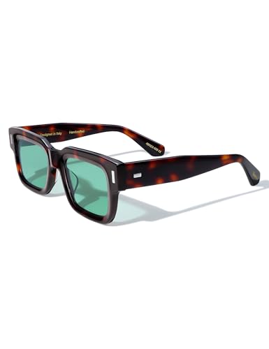 Image of Roneyee Non Polarized Acetate Sunglasses RY-A08 Frame with UV Protection Impact Resistant Nylon Lens Retro Unisex