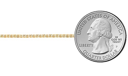 Savlano 14K Solid Gold Italian Flat Mariner 1.5Mm Link Chain Necklace-14 Karat Necklace Comes With Gift Box For Women & Girls - Made In Italy (22) #TOP2