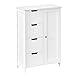 SoBuy Cassettiera bagno Credenza Mobiletto bagno con 4 cassetti Cassettiera per il bagno bianco BZR37-W
