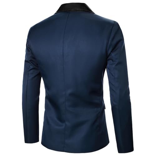 Men's Casual Formal Suit Jacket Daily Business Wedding Long Sleeve Single Button Blazer4