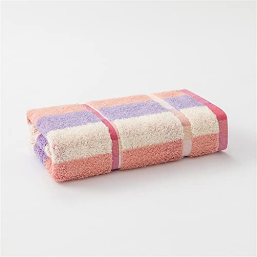 Serviette de visage en coton doux rayé unisexe couleur claire