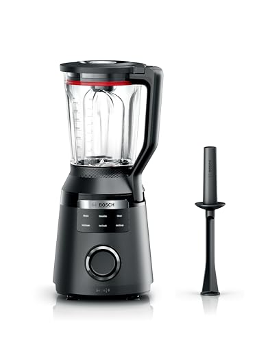 Bosch Mélangeur puissant VitaPower série 6 MMBD665B1, 1800 W, jusqu'à 45000 tr/min, 6 programmes automatiques, bouchon, noir