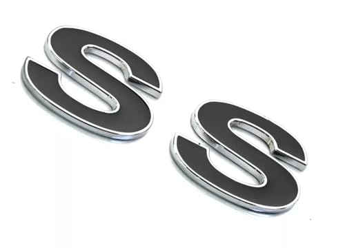 Image of Side Door Emblem 3D Badge Nameplate Letter Sticker 12369966R Fit for 1996-2002 SS 2pcs (Silver Black)