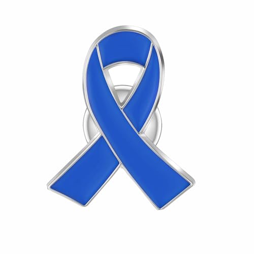 Image of Awareness Enamel Lapel Pin - Nickel and Gold Plated Ribbon Pin - Prevention and Awareness Ribbon - Jewelry Brooch Pin with Secure Clutch Back