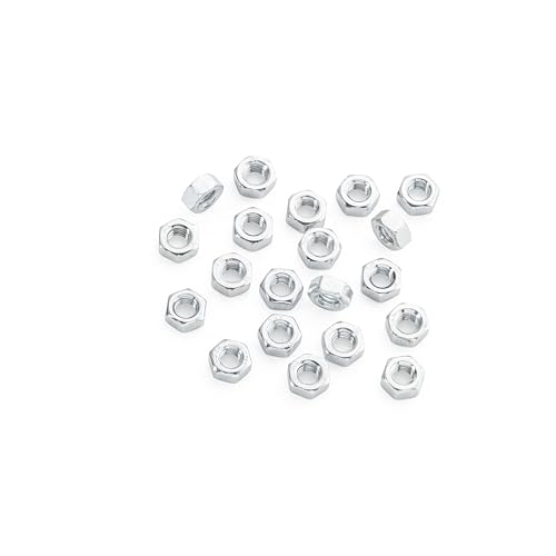 50 Stück Sechskantmutter – M4 – rostfrei verzinkt – Muttern, Mutter, Schraubenmutter, Sechskant-Mutter mit metrischem Rechtsgewinde nach der Norm DIN 934