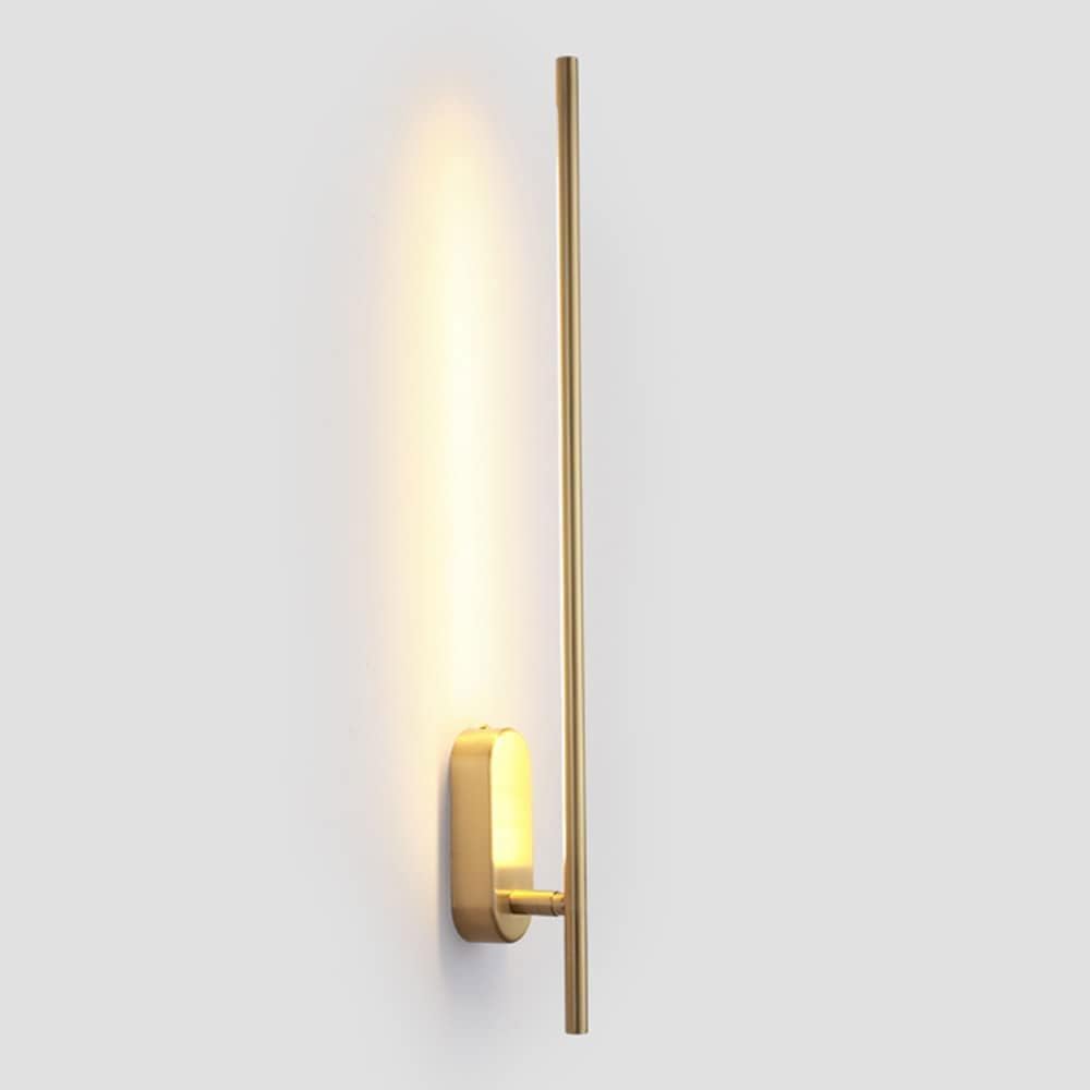 Aplique de pared LED lineal dorado de 9W y barra giratoria de 360 grados
