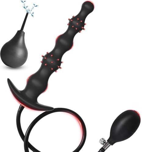 Plug anal poire à lavement et perles à dilatation progressive