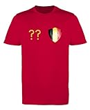 Comedy Shirts - Belgien Trikot - Wappen: Klein - Wunsch - Herren Trikot - Rot/Gelb Gr. L