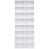 ワイエムワールド 本棚 幅75 奥行22 高さ180 スリム 大容量 薄型 収納棚 木製 ホワイト 00-248