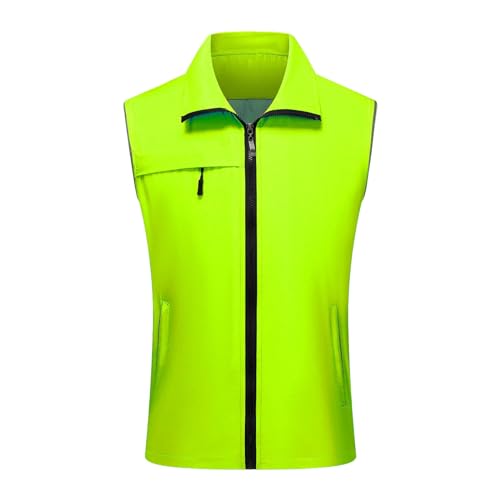 Mymyguoe Chaleco de ciclismo para hombre, ligero, transpirable, de softshell, monocolor, para exteriores, deportivo, de verano, resistente al viento, chaleco para correr, para exteriores, para