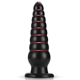 BDSMYOU Plug Anale Dildo Anale Dildo XXL Gigante con 8 Palline Anali e Ventosa,Sex Toys Extra Large Dilatatore Ano per Donna Uomo,Toys Sessuali per Donna Uomini Coppie (Nero)