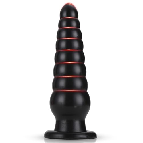 260mm Analkugeln Anal Dildo Riesen Dildo mit 8 Anal Beads & Dildo Saugnapf Extra Großer Analplug für Frauen Männer XXL Anal Plug Dildo Dick Analdilos Sex Spielzeug für die Männer Frau (Schwarz)