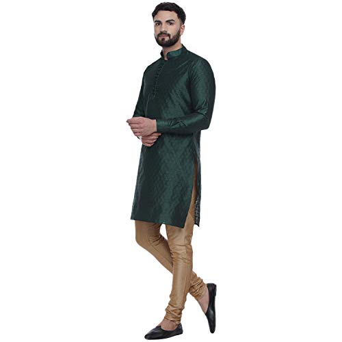 Image of Veera Paridhaan Men's Ethnic Jacquard Printed Long Straight Kurta