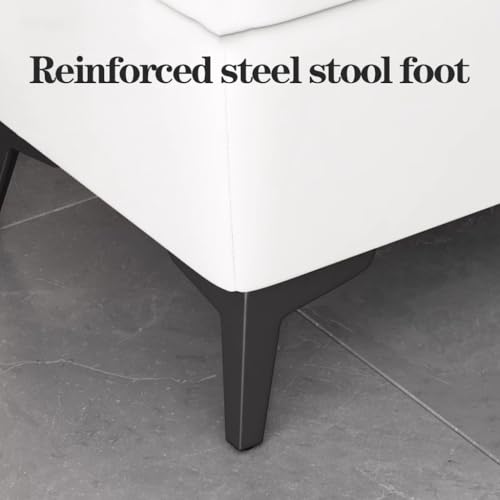 Banc de rangement en cuir noir 60 cm bout de lit coffre design élégant - 5