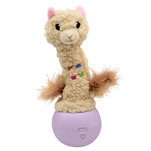 Catstages Electronic Dancing Llama Interactive Cat Toy, Wobbles and Plays
