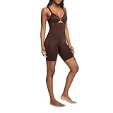 SPANX ASSETS High-Waist Mid-Thigh Short - Seamless Shapewear Shorts - Ultra-Firm Compression - Thigh & Tummy Control - Breathable - Chestnut Brown - Large