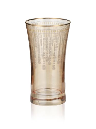 Image of Trovea's Golden Brilliance Highball Glass, Set of 4, 220 Ml for Water, Juices, Drinks and Spirits