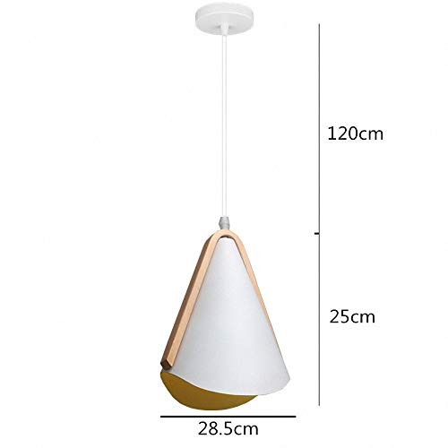 Suspension bois et fer E27 réglable à triple éclairage conique - 6
