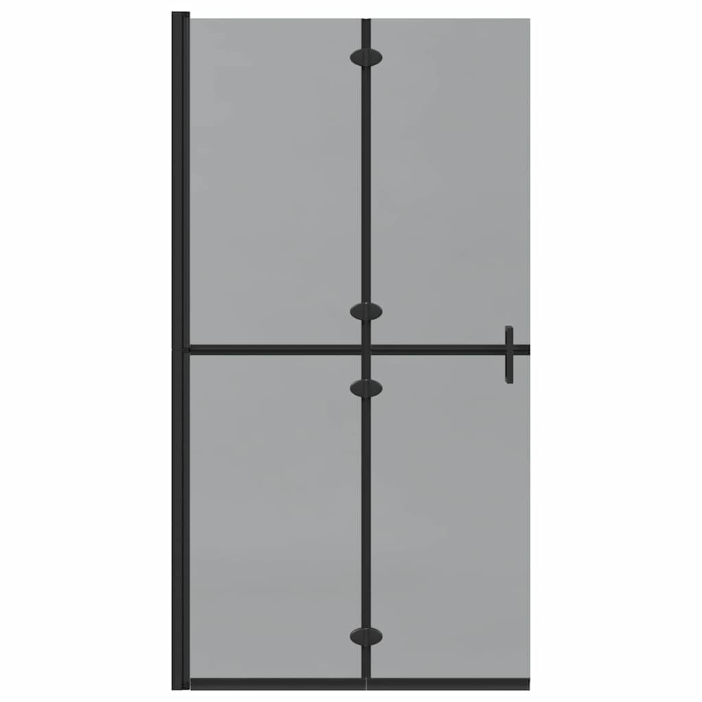 Parete doccia pieghevole walk-in, nero, 100 x 6,5 x 190 cm, con telaio in alluminio e vetro di sicurezza, design salvaspazio per bagni moderni, facile da pulire
