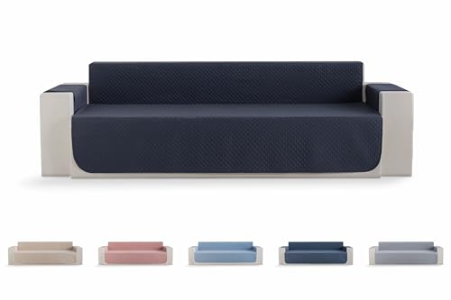Todocama – Funda Cubre sofá, plazas, Protector de sofás Acolchado de Rombos, Transpirable, fácil de Limpiar, (Gris Oscuro, sofá 4 plazas)