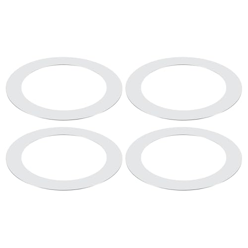 PATIKIL Anneaux de Rattrapage de 4,25 Pouces ID, 6,69 Pouces OD, 4 Pièces en Métal pour Couvrir les Luminaires Encastrés au Plafond, les Luminaires Muraux, Finition Mate Chromée