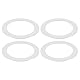 PATIKIL Goof Ringe Innendurchmesser 2,99, Außendurchmesser 4,72, 4 Stück Metall Goof Ringe Abdeckung für Einbaustrahler Decken- und Wandlampen Downlight LED, matt verchromt