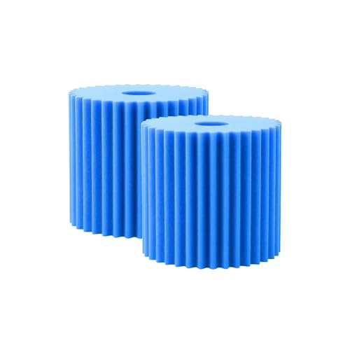 Image of Nispira 506B Foam Dust Filter Replacement for Electrolux Centralux Aerus Central Vacuum 1561,1569,1580,1584,1590,1590A E130 Series, E177A Blue Scalloped, 2 Packs
