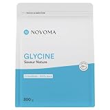 NOVOMA Glycine Cristallisée 100% Pure, Sommeil Réparateur, Récupération Musculaire & Articulations, Conforme Anti Dopage, Cure de 2 mois, 300g en Poudre, Façonné en France