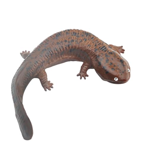 kesurpae de Juguete de salamandra para niños y niñas 3 años en adelante, Estatua simulación Animales Salvajes, Color Gris, marrón, 7.2 x 6.5 x 2 cm
