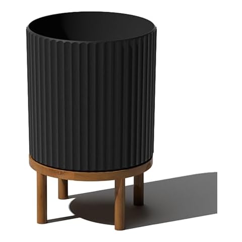 Veradek Demi Series Round Planter with Wooden Stand Cover