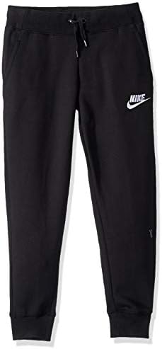 Nike Girl's NSW Pe Pant, Black/White, Medium