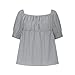 Women 2 Piece Outfits Summer Square Neck Short Puff Sleeve Cut Out Back Ruffle Babydoll Top and Shorts Cotton Linen Set Gray