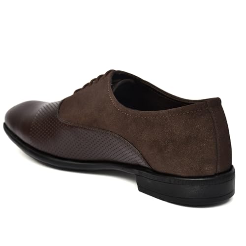 Mens-Stylish-Brown-Perforated-Leather-Dress-Shoes