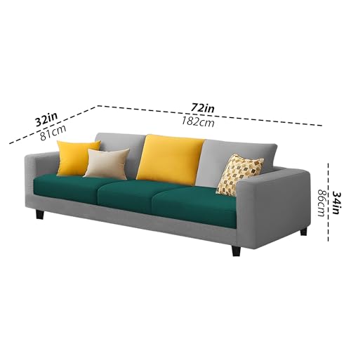 Image of Galib 3+2 Seater Sofa Set for Living Room (Pine Grey Fabric) Premium Fabric Sofa Set