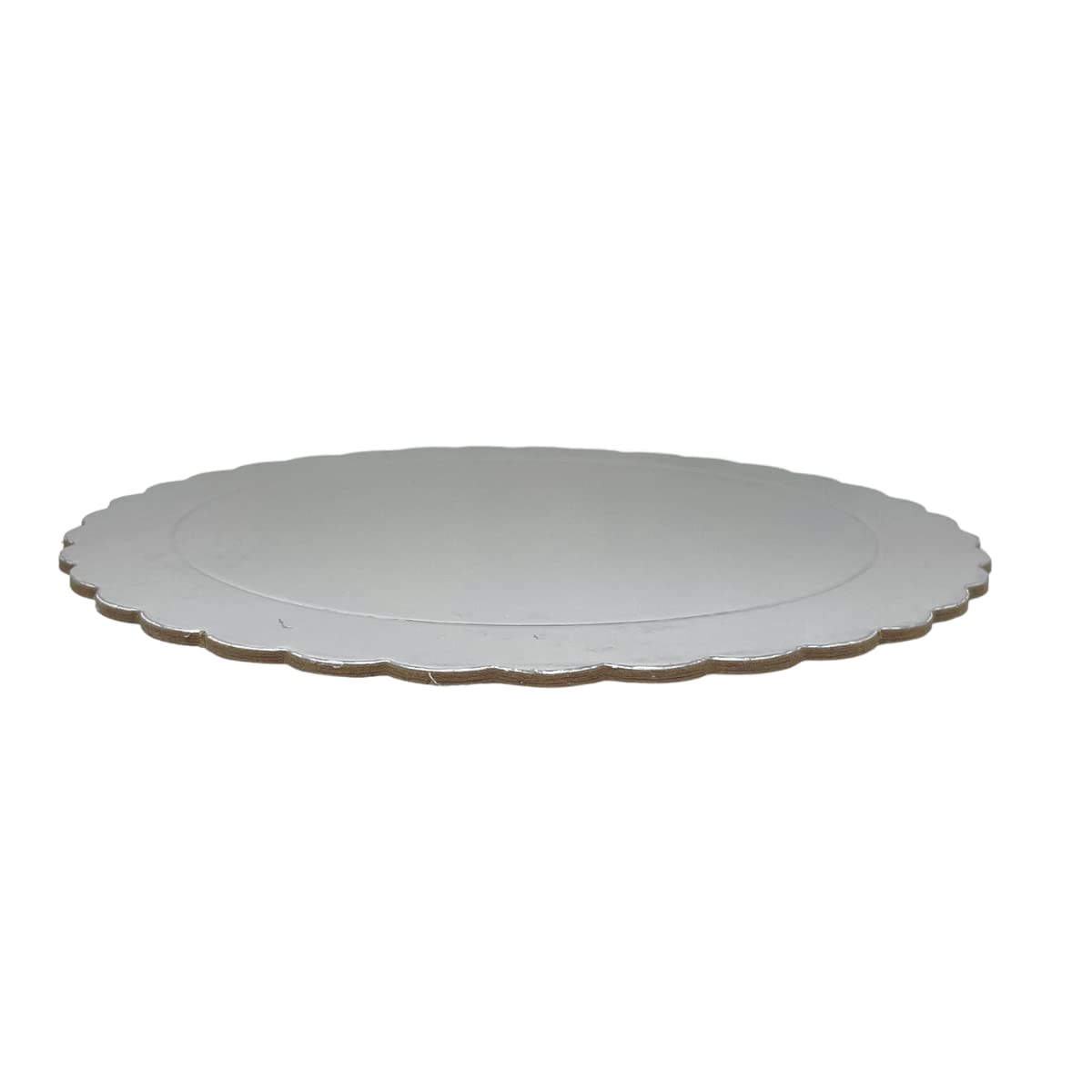 Decoraciondulce 10 x Discos/Bases Extrafuerte de 20cm X 3 Mm. Altura para pasteles (10 de Plata)