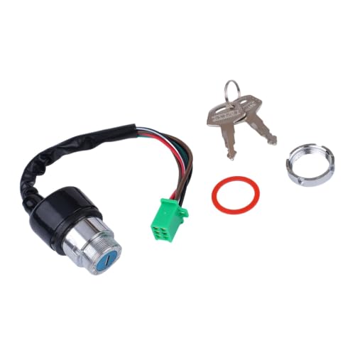 Interruptor llave encendido moto de 6 cables con 2 llaves para bobinas de motores de 50cc a 125cc 4
