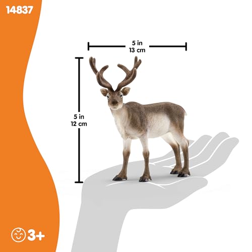 SCHLEICH Wild Life, Animal Figurine, Animal Toys for Boys and Girls 3-8 Years Old, Reindeer