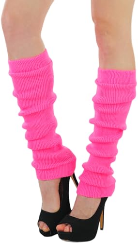 Image of ToBeInStyle Women's Long Over The Knee Leg Warmers Bright Thigh High