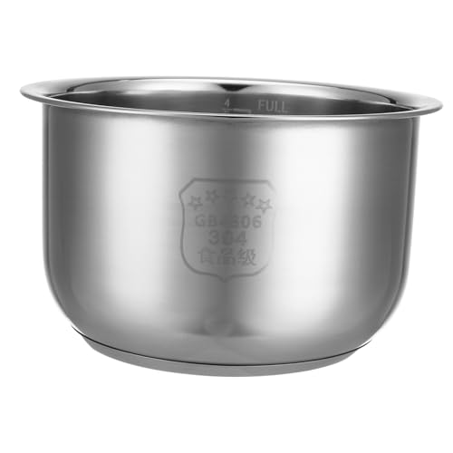 NAMOARLY Rice Cooker Pot Replacement 304 Stainless Steel Electric Cooker Inner Pot Replacement Bowl