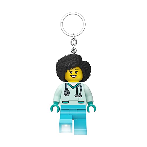 Lego Porte-clés Lumineux Dr Flieber Classique – Figurine de 7,6 cm de Haut (KE192), Multicolore, Small
