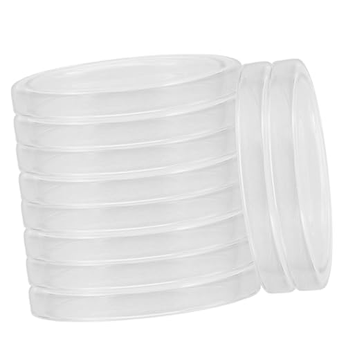 KICHOUSE Stackable Petri Dishes Lids 10pcs Bacteriological Plates 150mm x 20mm Cell Culture Dishes for Medical Research School Lab