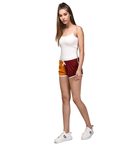 Image of KOTTY Women's Night Shorts(Orange&Maroon,30)