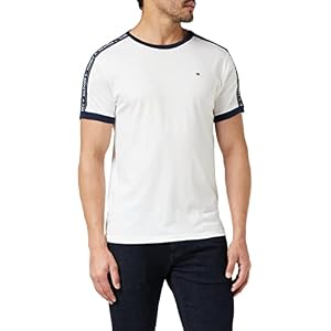 Tommy Hilfiger T-Shirt Homme Manches Courtes Encolure Ronde, Blanc (White), M